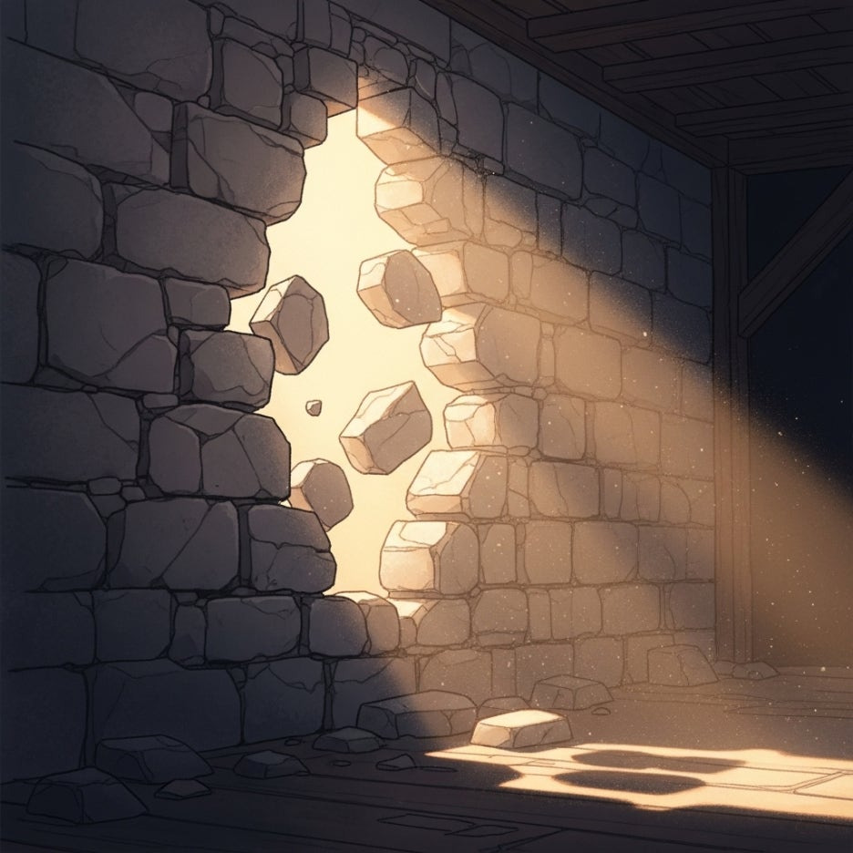 폐쇄적인 벽이 허물어지고 빛이 들어오는 풍경