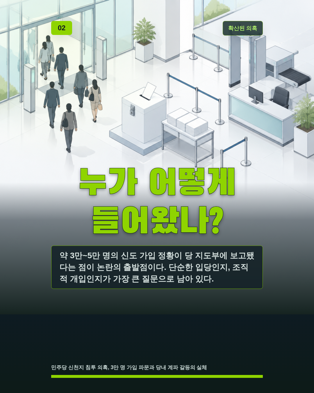 누가 어떻게 들어왔나?