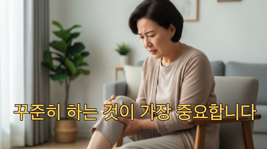 허벅지 근력 유지 어려움 모습