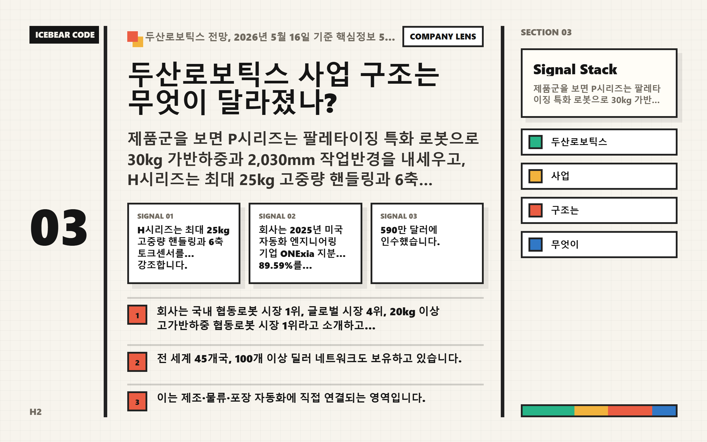 두산로보틱스 사업 구조는 무엇이 달라졌나 핵심 지표 이미지