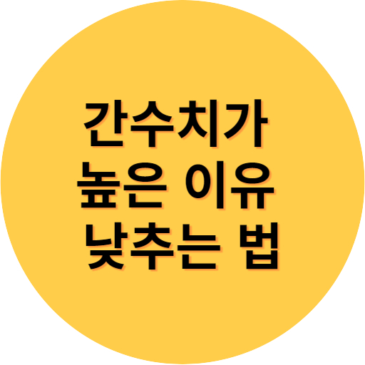 간수치가 높은 이유 낮추는 법