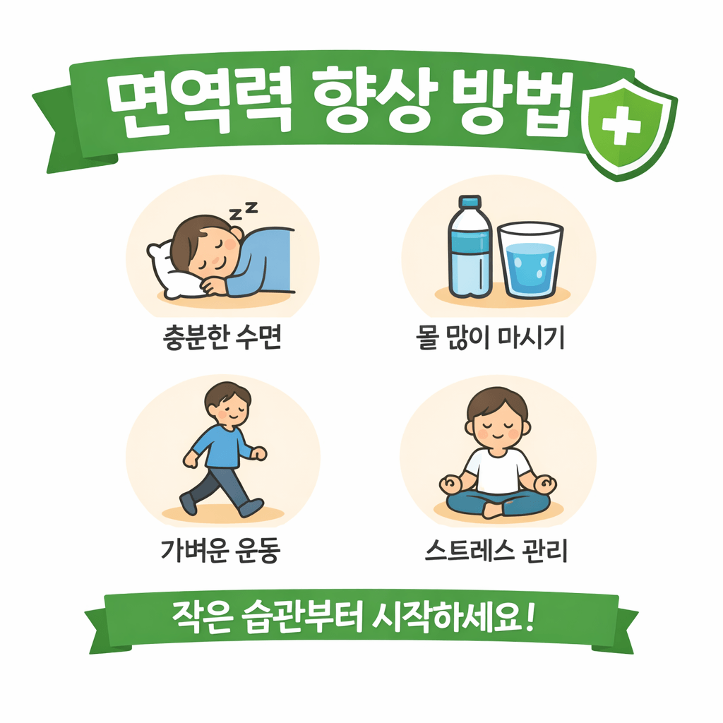 면역력을 높이는 생활루틴 모습