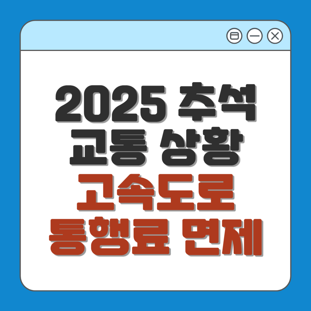 2025년 추석 명절 교통 상황, 고속도로 통행료 면제