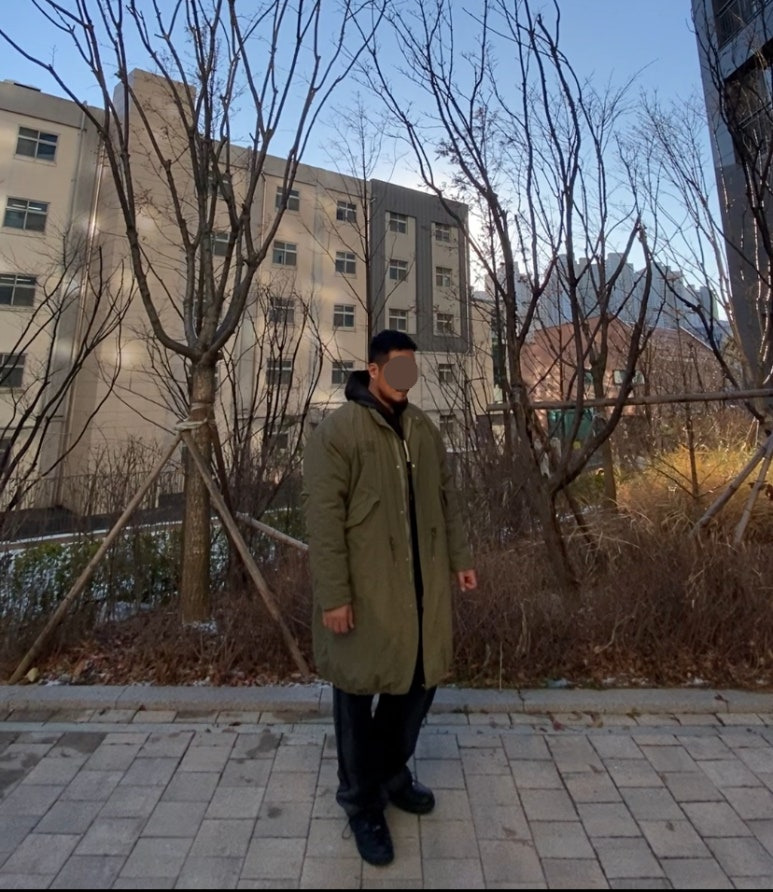 데일리룩('25. 12. 5.)인더스트 점퍼 개파카 M65 야상 피시테일, 갓디스 짐웨어 헤비워싱 오버핏 후드티, 갓디스 짐웨어 헤비워싱 오버핏 트레이닝팬츠, 나이키 덩크하이 블랙