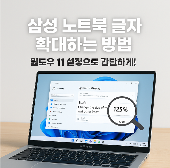 삼성 노트북 글자 확대하는 방법 – 윈도우 11 설정으로 간단하게