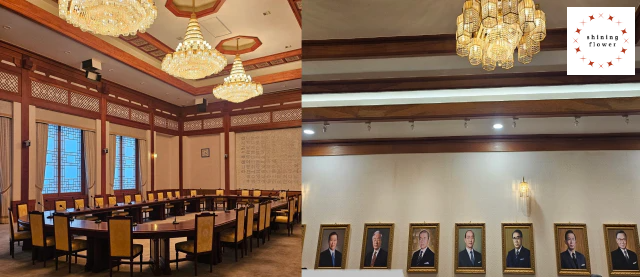 청와대 1층 대통령 회의실-역대대통령 초상화