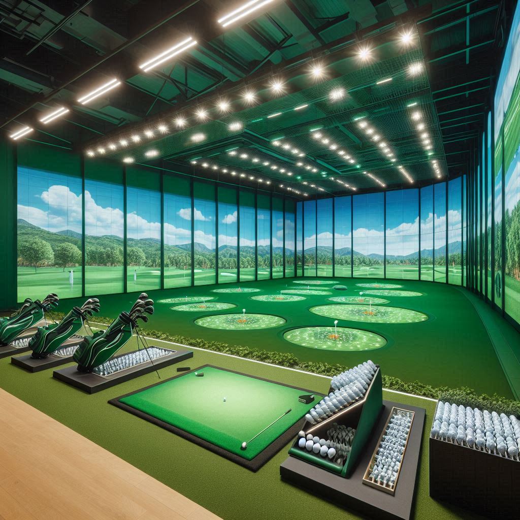 실내골프연습장 배경
