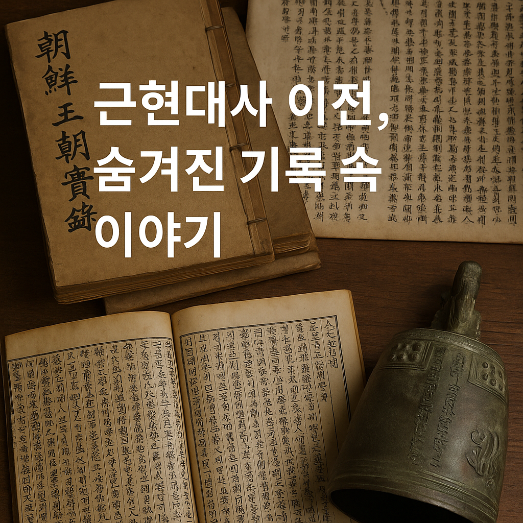 근현대사 이전, 숨겨진 기록 속 이야기