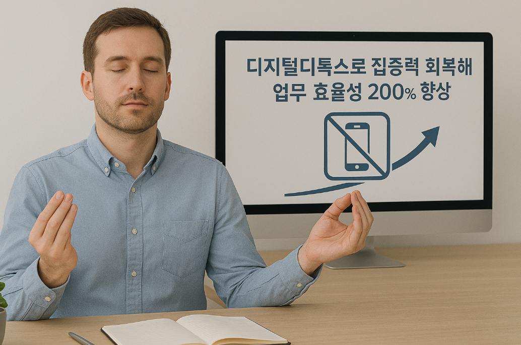 디지털디톡스로 집중력 회복해 업무 효율성 200% 향상