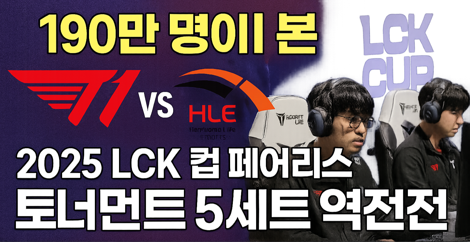 190만명이 본 _ 2025 LCK 컵 페어리스 토너먼트5세트 역전전