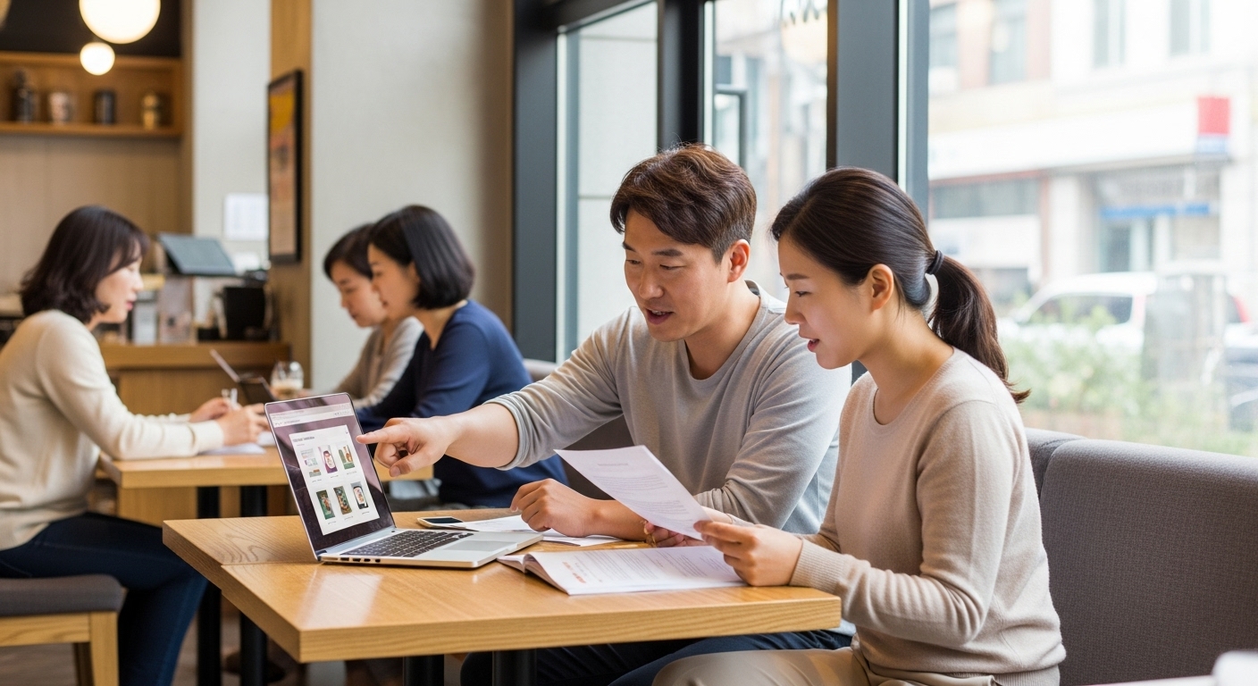 강의 후 콘텐츠 복습 중인 수강생들