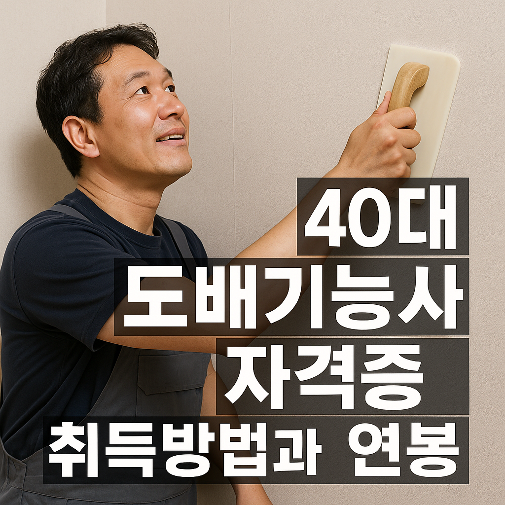 40대 도배기능사 자격증과 연봉