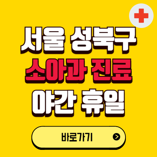 서울 성북구 야간 소아과 진료병원 찾기 ❘ 24시 일요일 주말 연휴 응급진료 추천 잘하는 곳