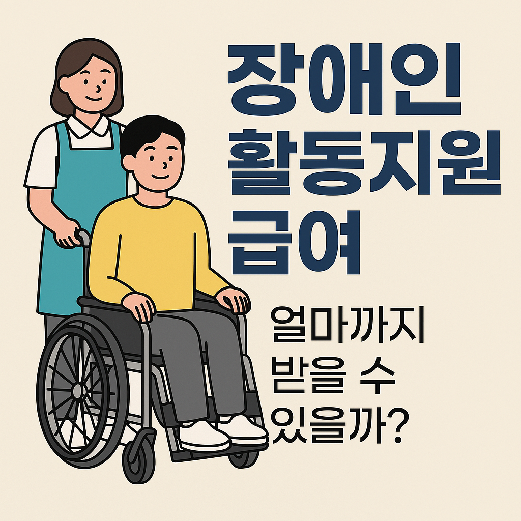 장애인 활동지원 서비스 급여 기준 본인부담금 안내