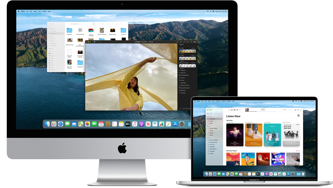 아이맥과 맥북 사진