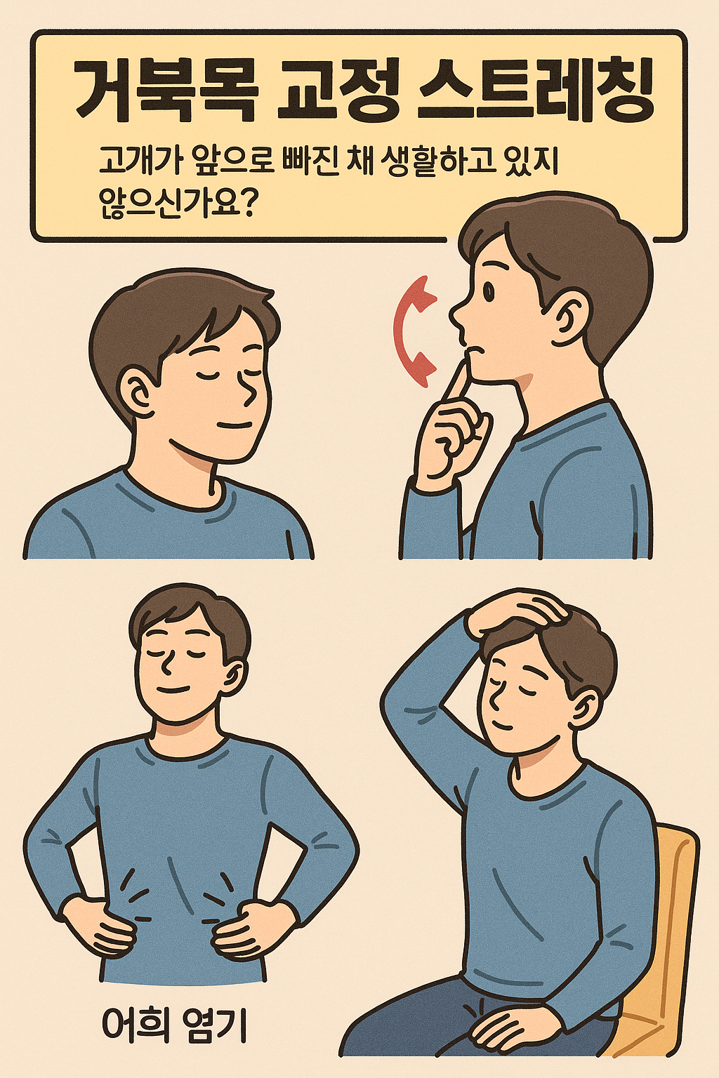 거북목 교정 스트레칭 루틴