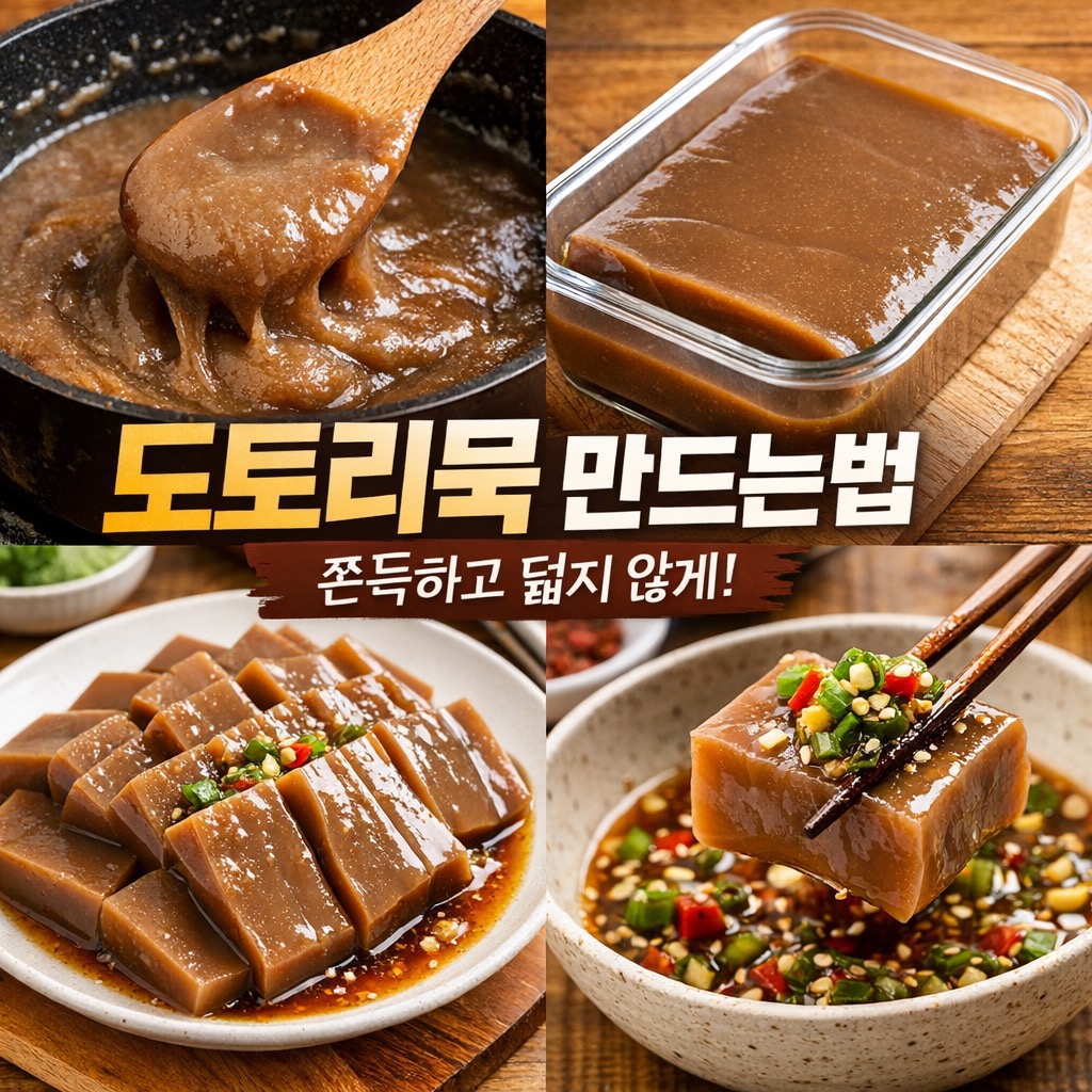 도토리묵 만드는법｜쫀득하고 떫지 않게, 집에서 제대로 만드는 방법