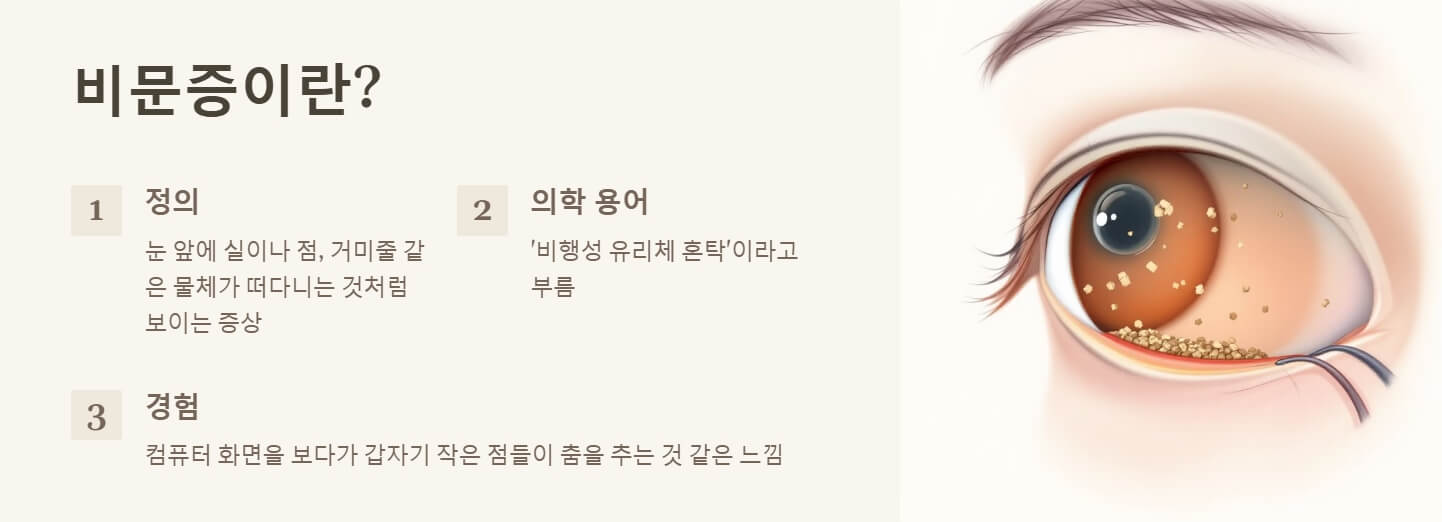 비문증 원인 자연치유 치료방법