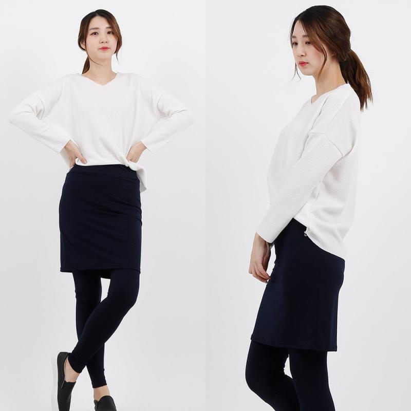 쉬즈미 폴리 5부 치마레깅스 쫄바지 LGS-887