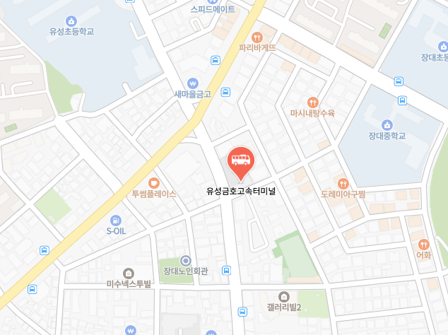 유성고속버스터미널 위치-지도