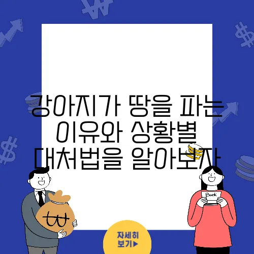 강아지가 땅을 파는 이유와 상황별 대처법을 알아보자