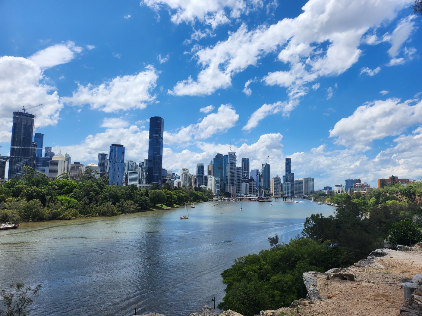 캥거루 포인트 전망대 길가에서 찰칵