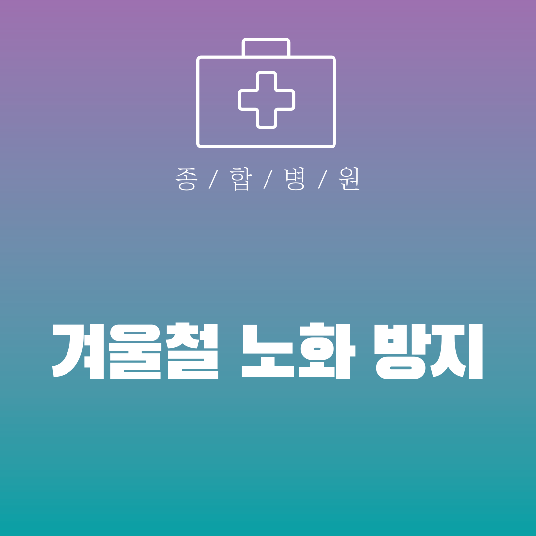 겨울철 노화 방지