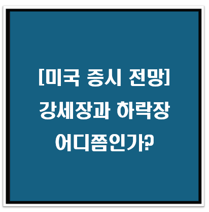 미국 증시 조정과 투자 전략: 강세장과 하락장의 기로