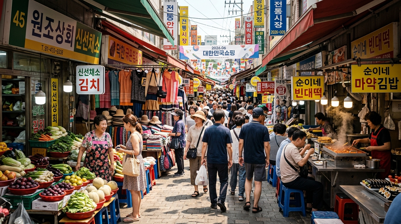 온누리상품권 사용으로 지역 상생 효과를 얻을 수 있는 전통시장 전경.