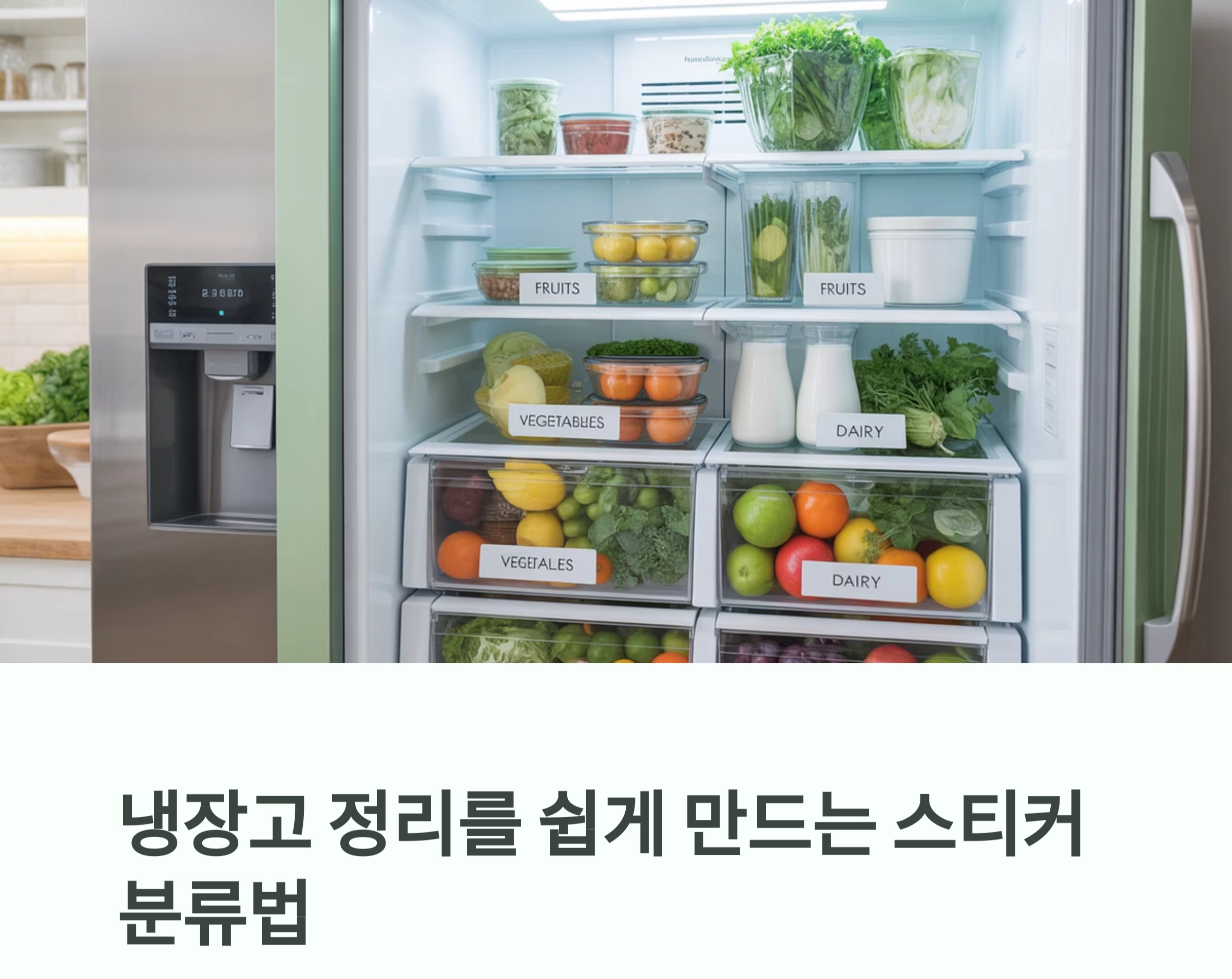 냉장고 정리를 쉽게 만드는 스티커 분류법 꿀팁