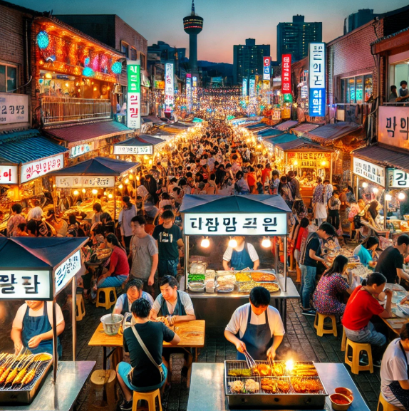 대구여행 활기찬 야시장 모습