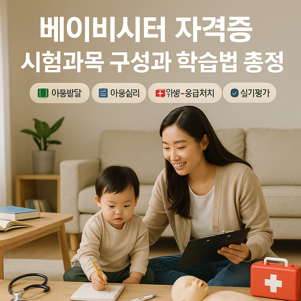 베이비시터 자격증 시험과목 구성과 학습법 총정리