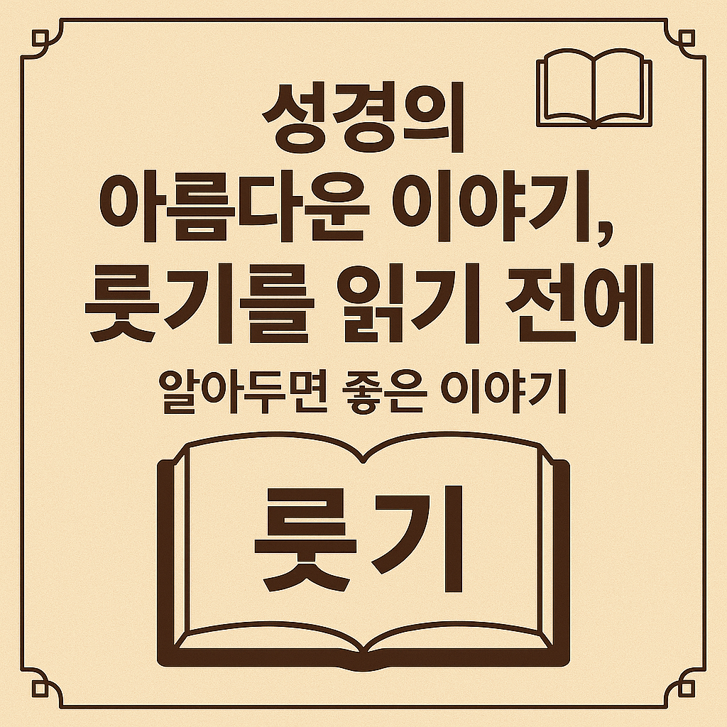 룻기를 읽기 전에 알아두면 좋은 이야기