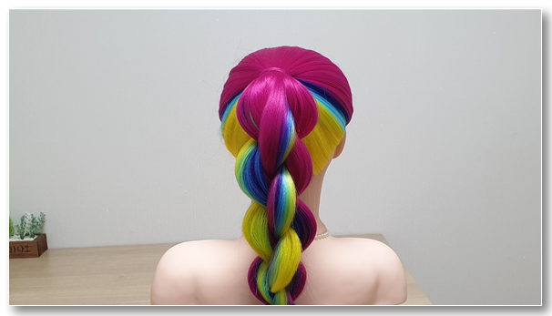 땋기머리 4가닥 입체 땋기