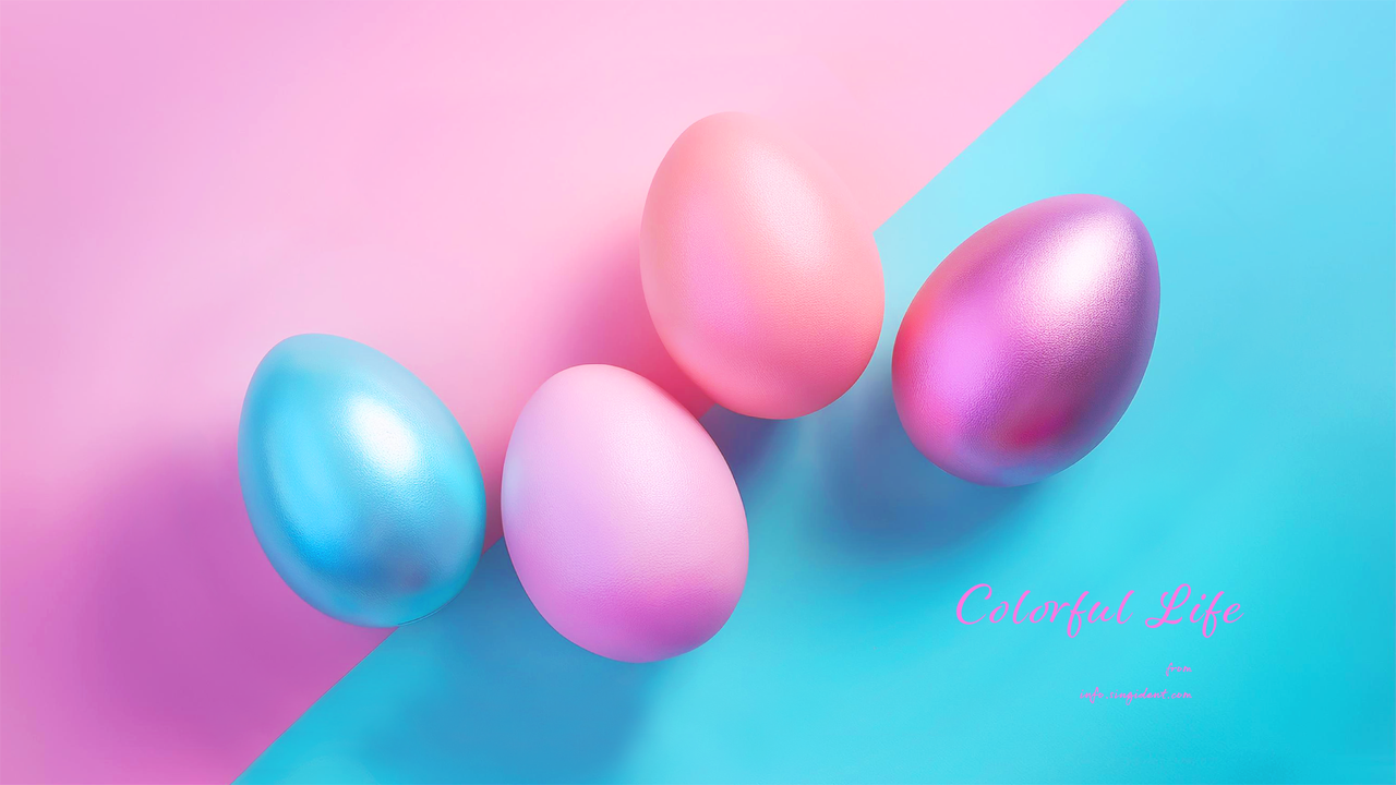 13 유광 컬러 계란 C - Colorful Life 부활절계란배경화면