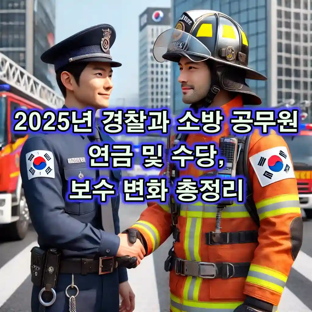 2025년 경찰과 소방 공무원 연금 및 수당, 보수 인상률은 얼마나?