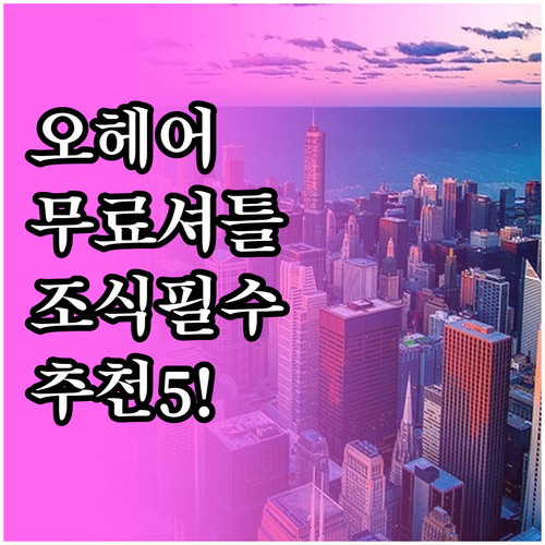 시카고 오헤어 공항 근처 호텔 추천 ..