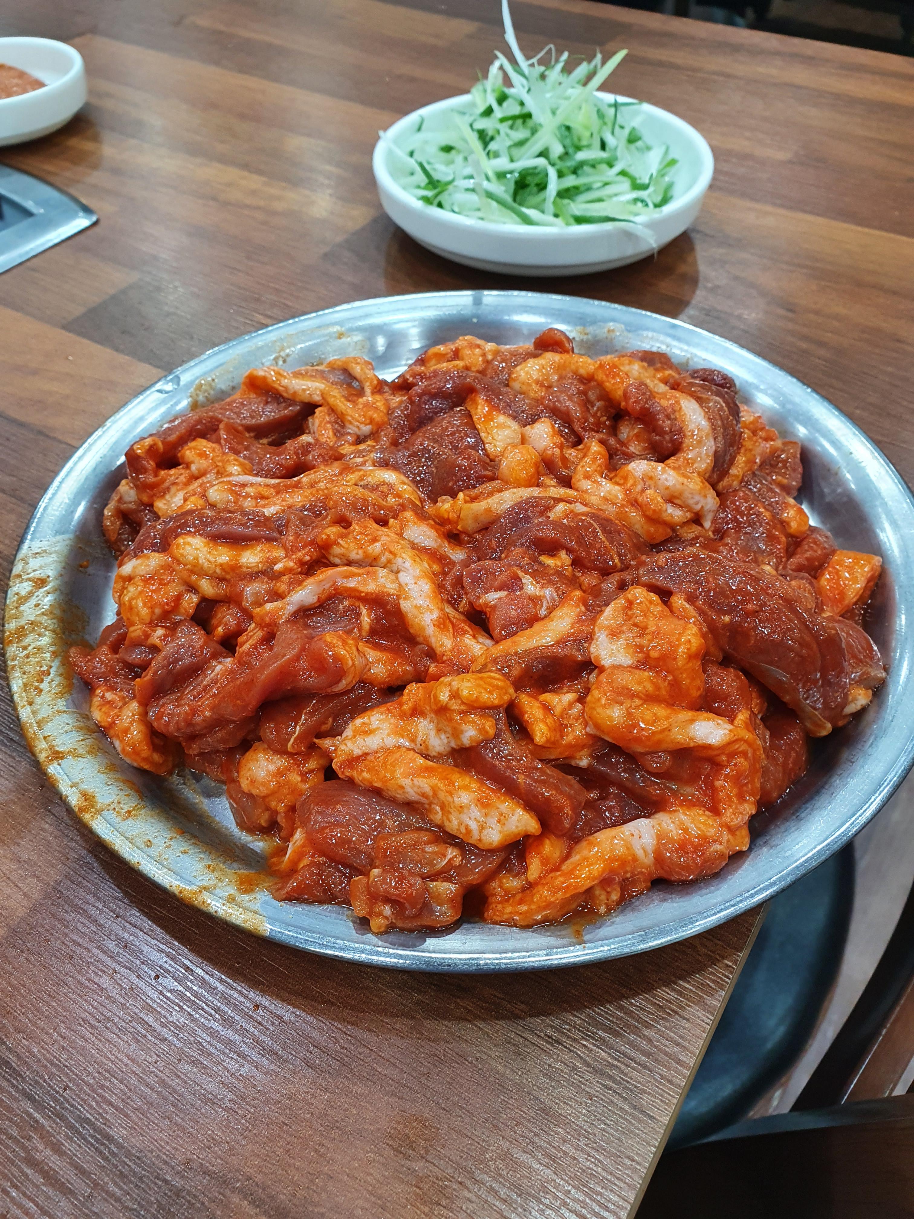 오리주물럭 반마리 양