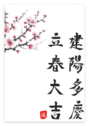 입춘대길 건양다경 붓글씨