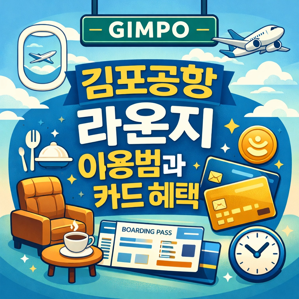 김포공항 라운지 이용법과 카드 혜택 총정리