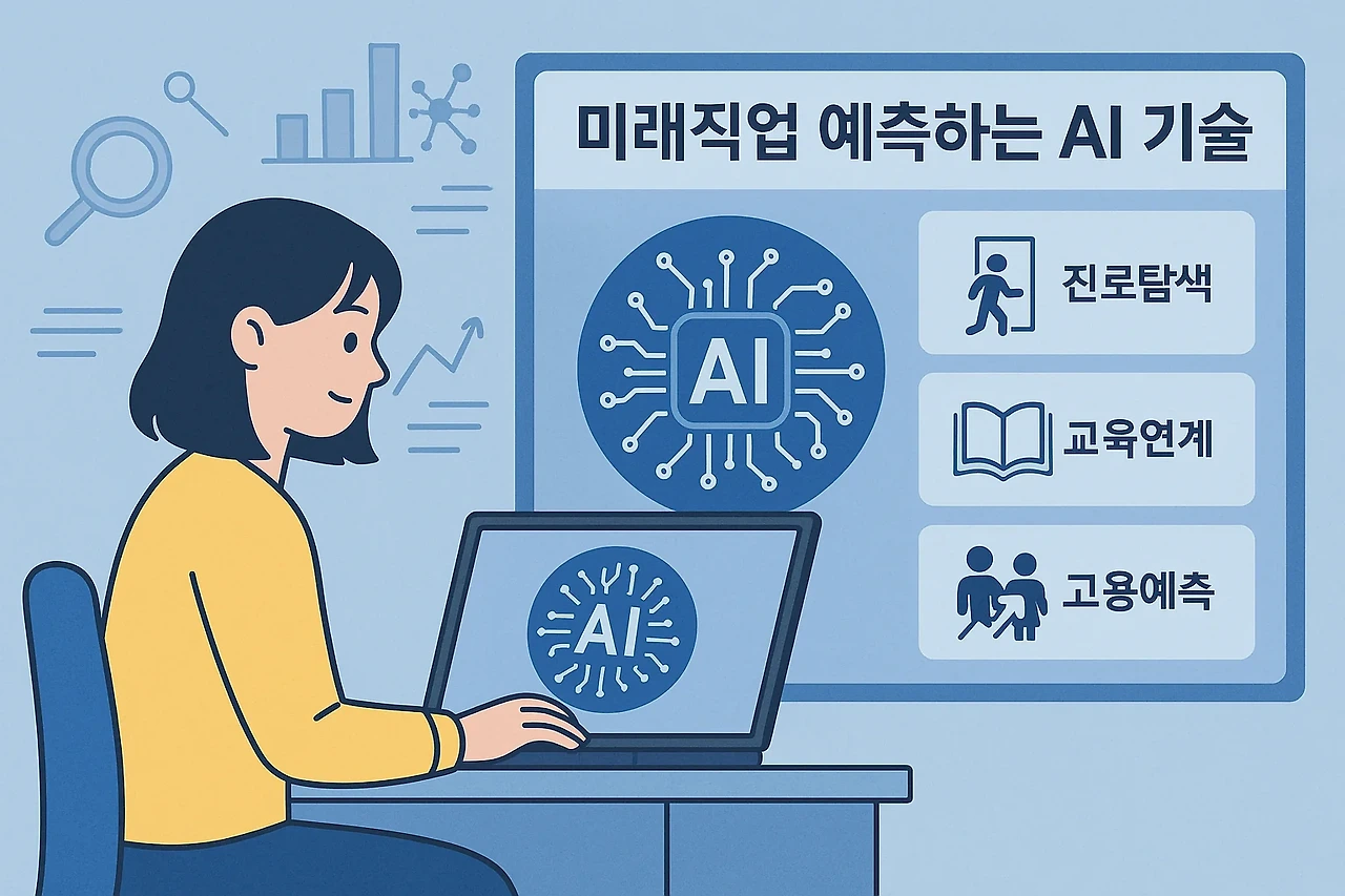 미래직업 예측하는 AI 기술 (진로탐색, 교육연계, 고용예측) 관련 이미지