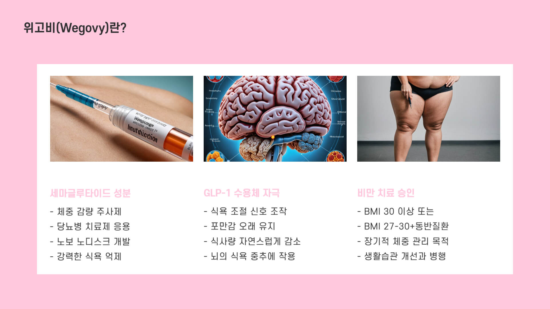 위고비 효능, 사용법, 부작용, 비용