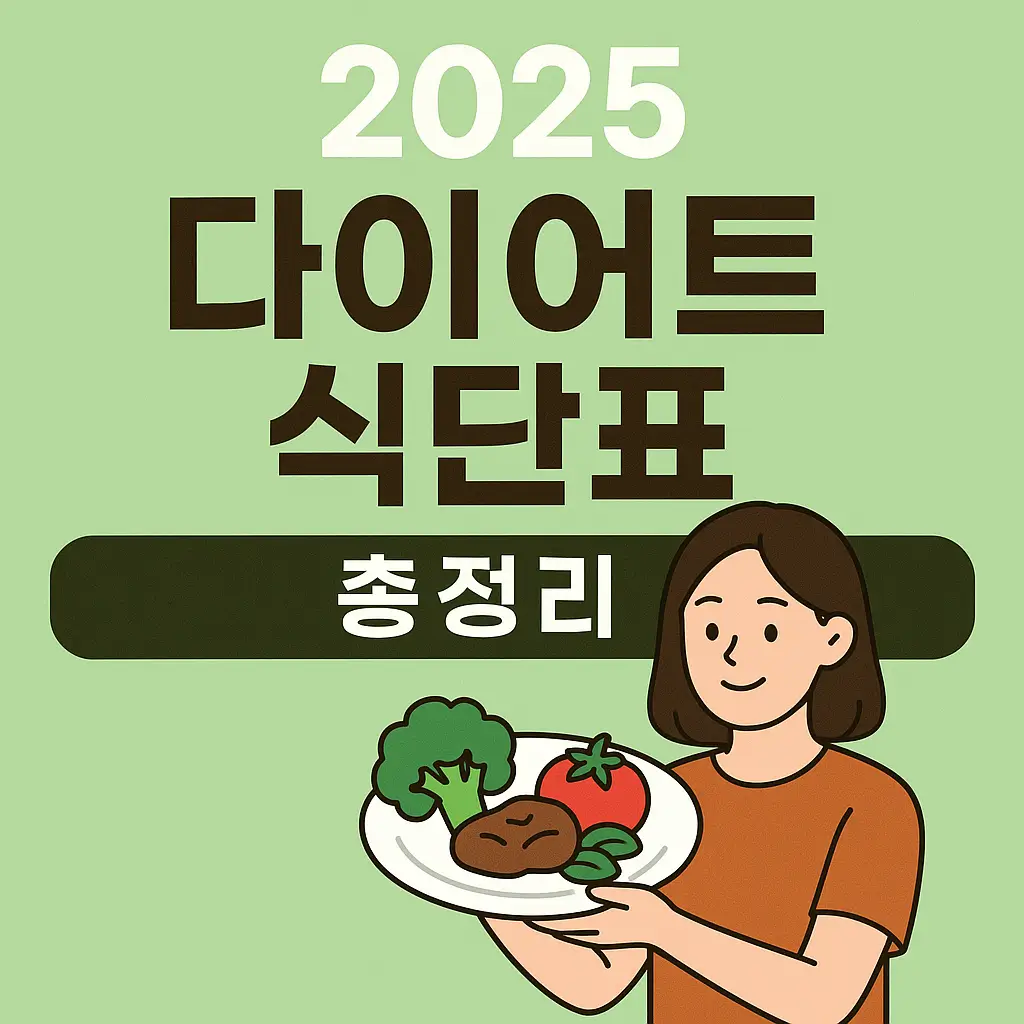 2025 다이어트 식단표 (1주일/2주일/한 달) 총정리