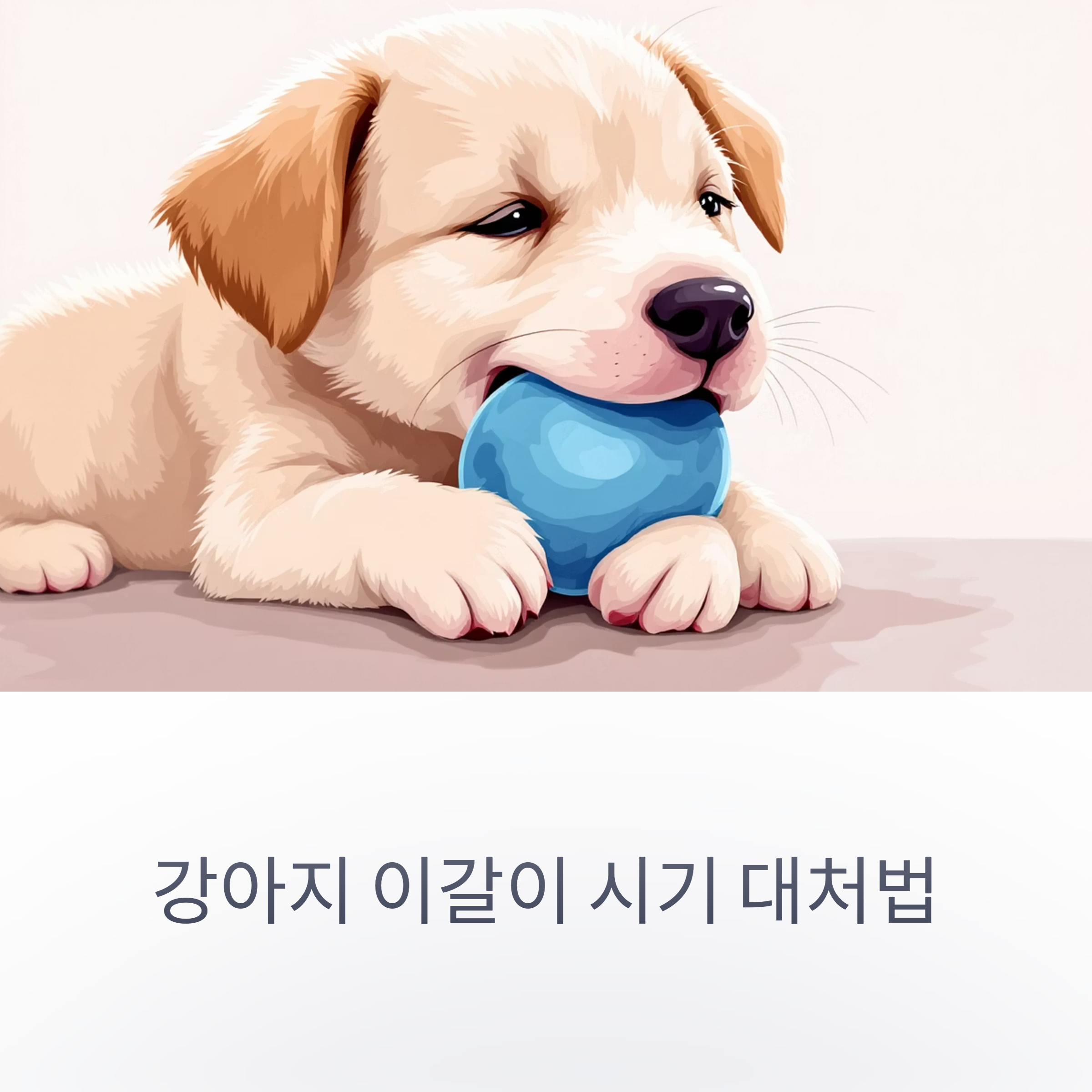 강아지 이갈이 시기 대처법