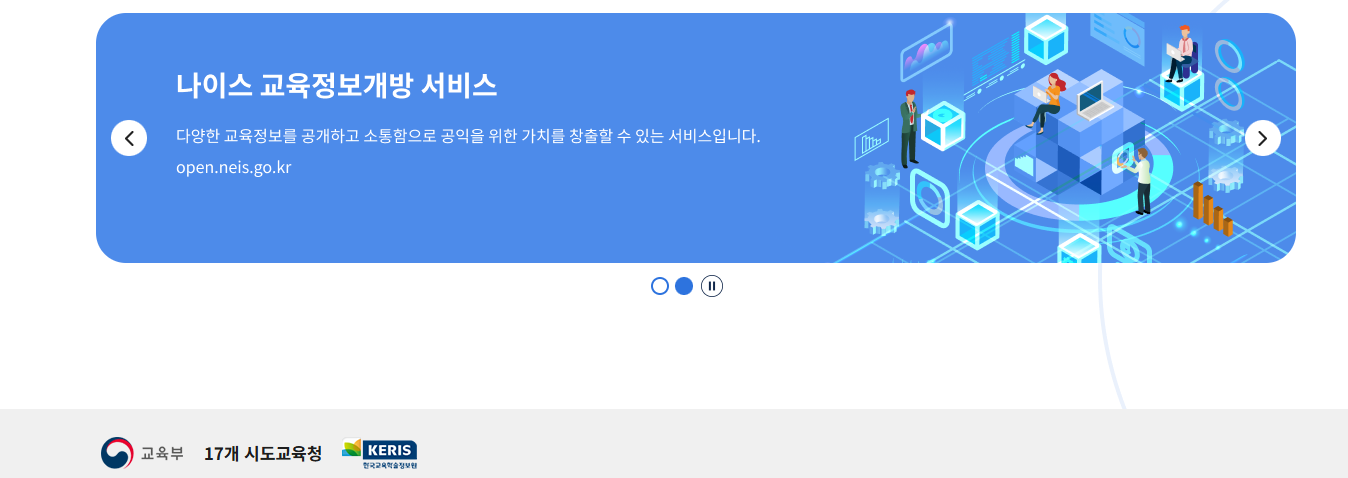 나이스 대국민서비스 홈페이지 (https://www.neis.go.kr/)