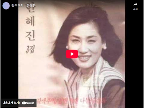 가수 한혜진 갈색추억 노래