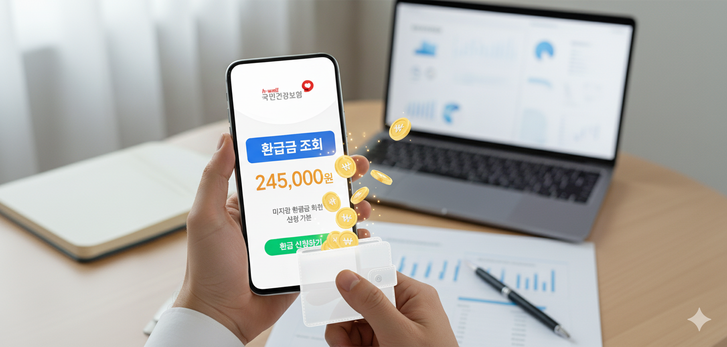 국민건강보험 환급금 조회 - 사진