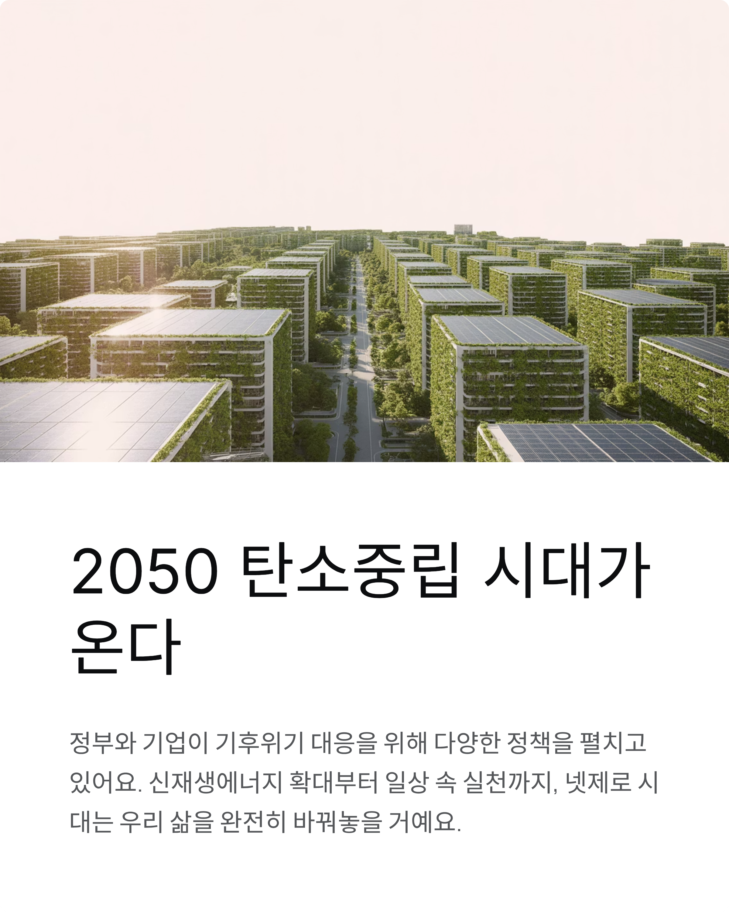탄소중립 목표부터 정책까지! 2050 넷제로로 달라지는 우리 생활