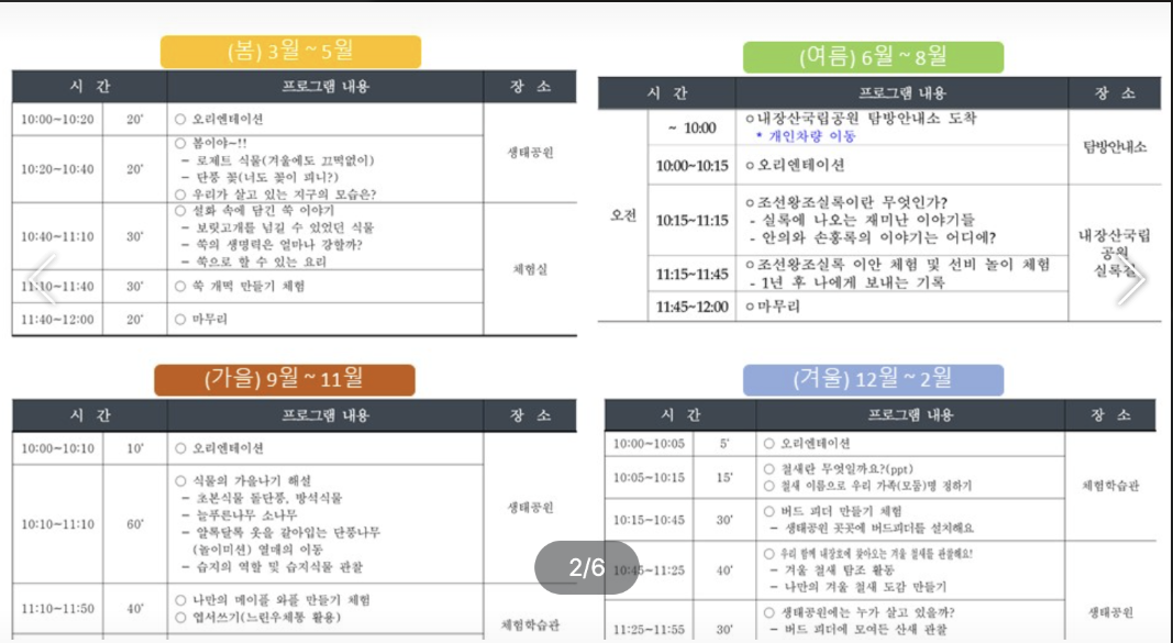 내장산 생태탐방원 예약 및 이용방법