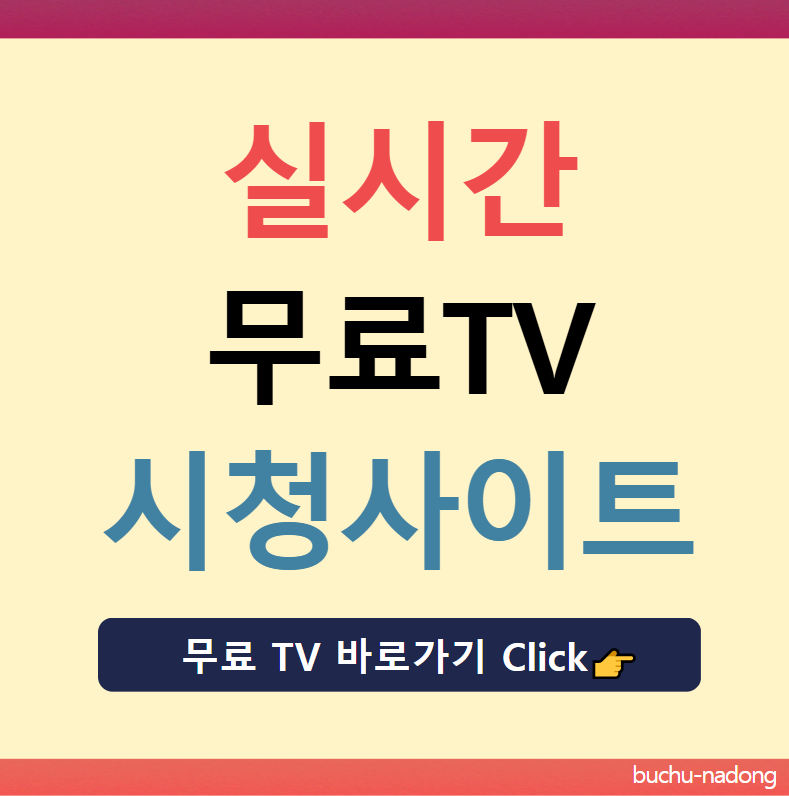 실시간 무료 tv시청 사이트 바로가기 무료 다시보기
